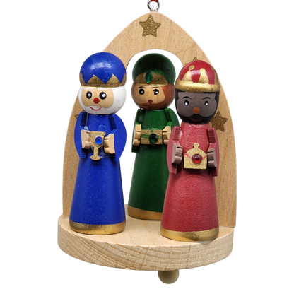 Adorno tríptico de los Tres Reyes Magos