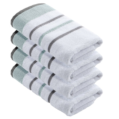 Soft Cotton Bath Towel Set and Stripe Detail