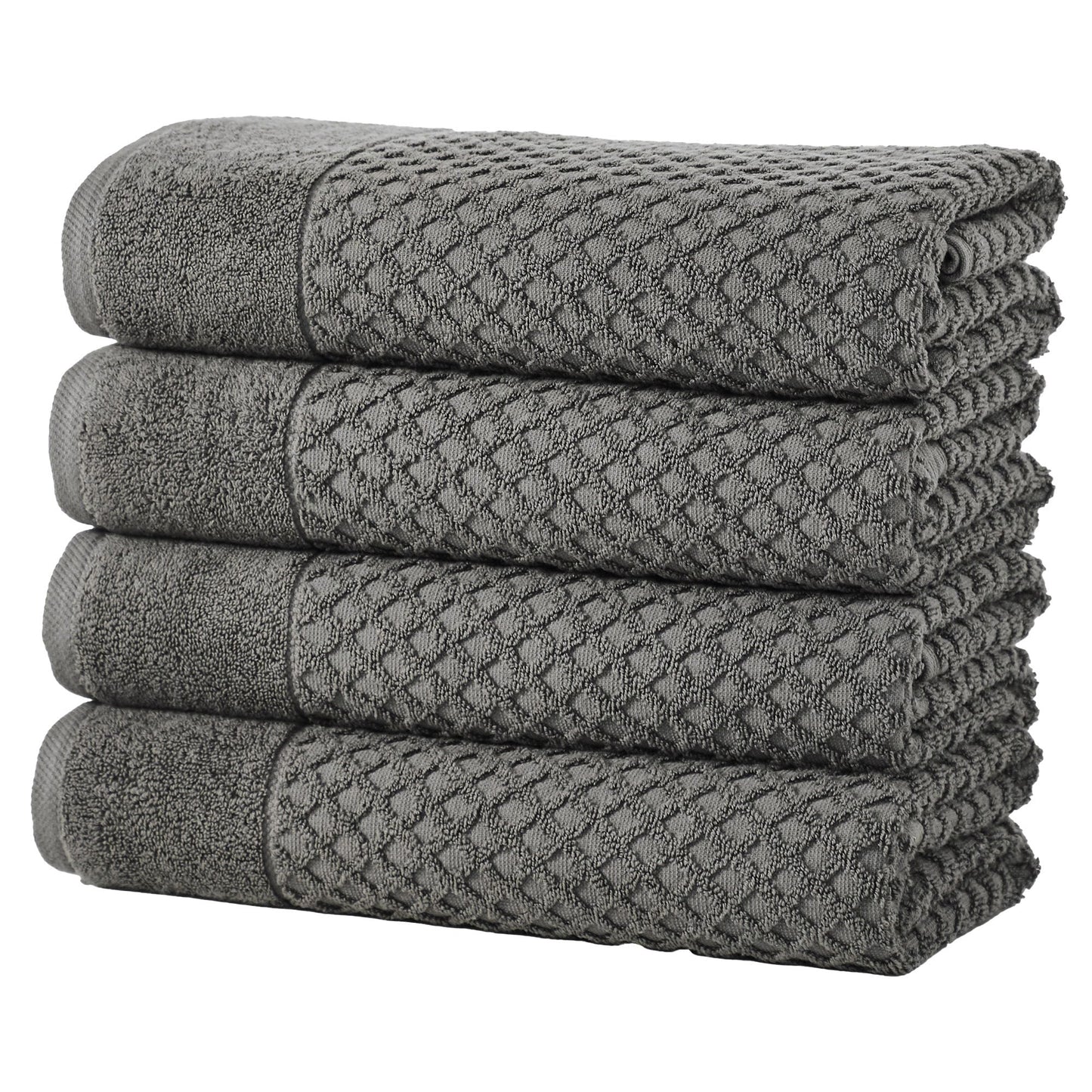 Cotton Diamond Waffle Weave Bath Towel Set