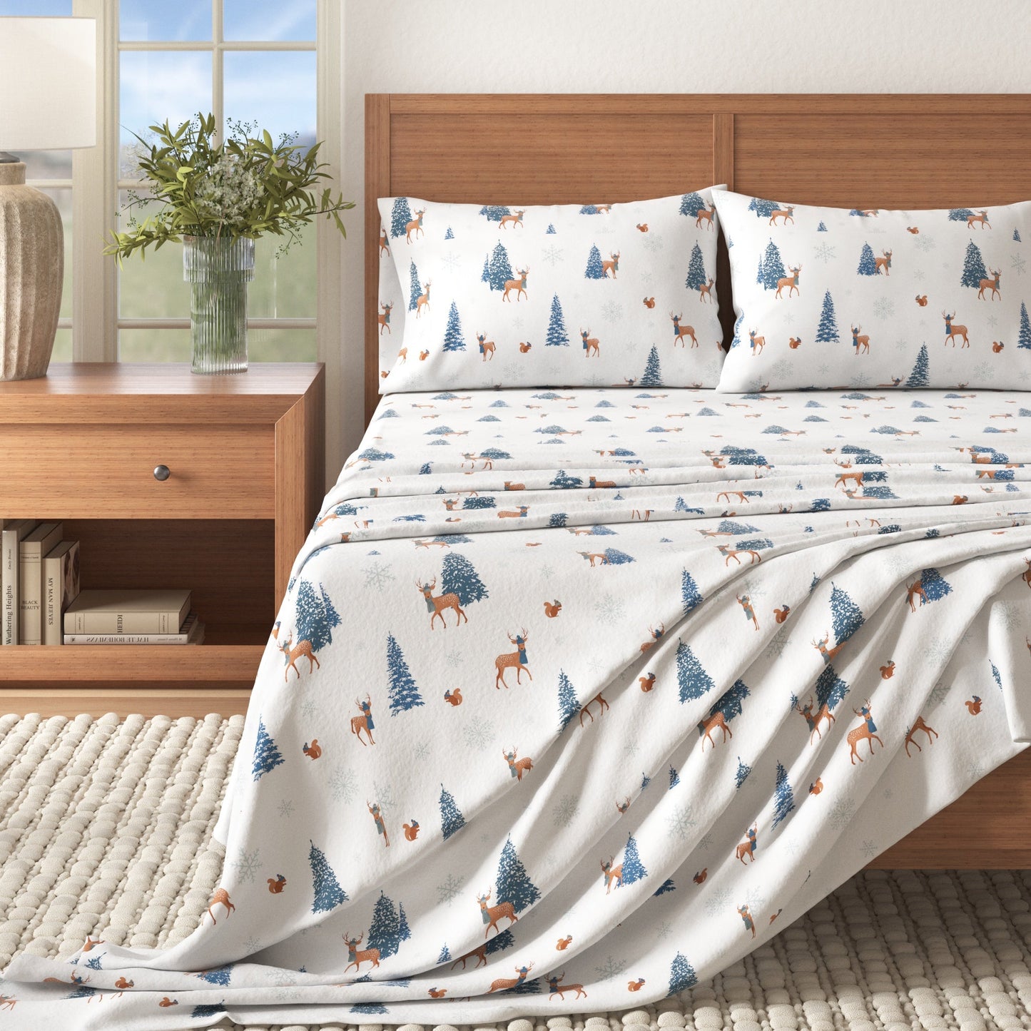 Turkish Cotton And Christmas Flannel Sheet Set