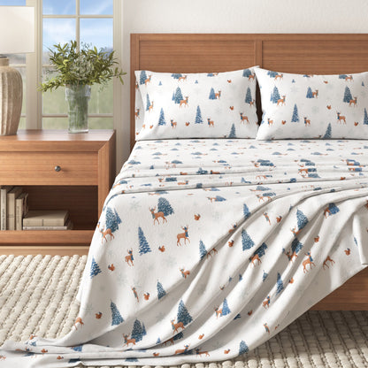 Turkish Cotton And Christmas Flannel Sheet Set