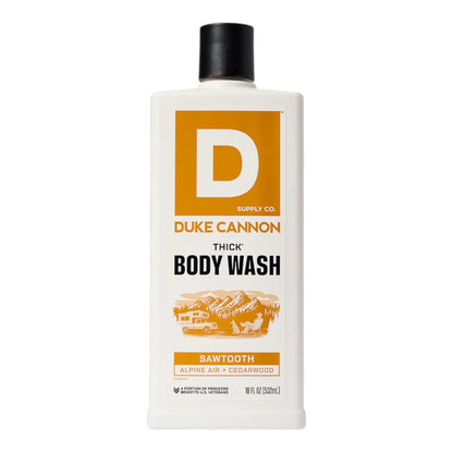 Gel douche épais Duke Cannon - Sawtooth (Alpine Air et bois de cèdre)