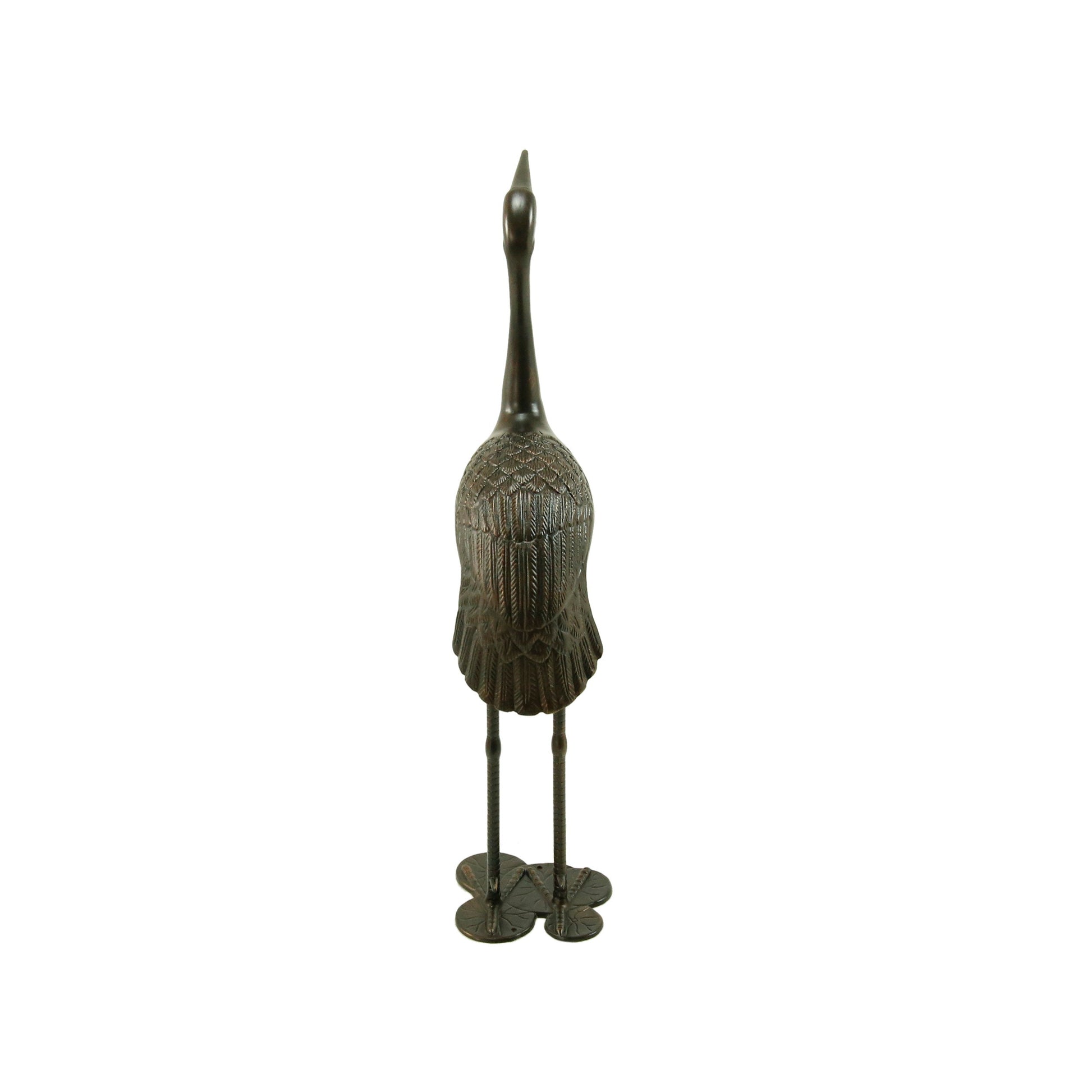 Sunny Outdoor 43 Inch Aluminum Crane decorative statue in bronze finish by HouseOfZazla on Tampa Home & Garden Store