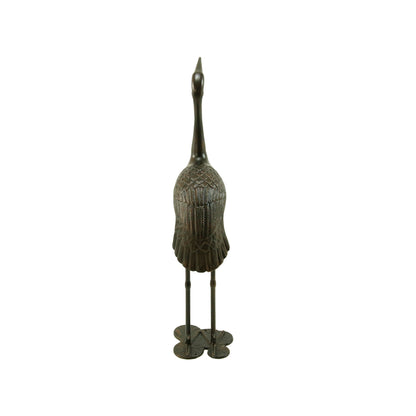 Sunny Outdoor 43 Inch Aluminum Crane decorative statue in bronze finish by HouseOfZazla on Tampa Home & Garden Store