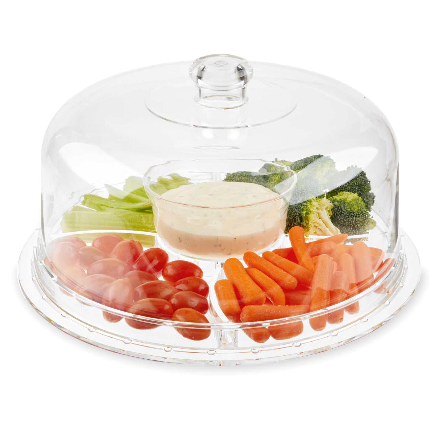 Four Piece Clear Acrylic Cake Stand and Platter