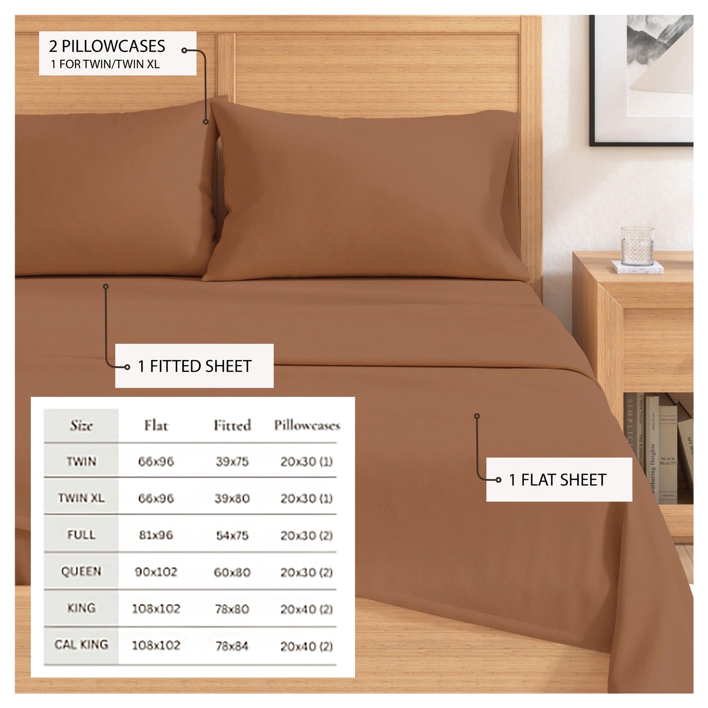 Soft and Natural Cotton Flannel Sheet Set