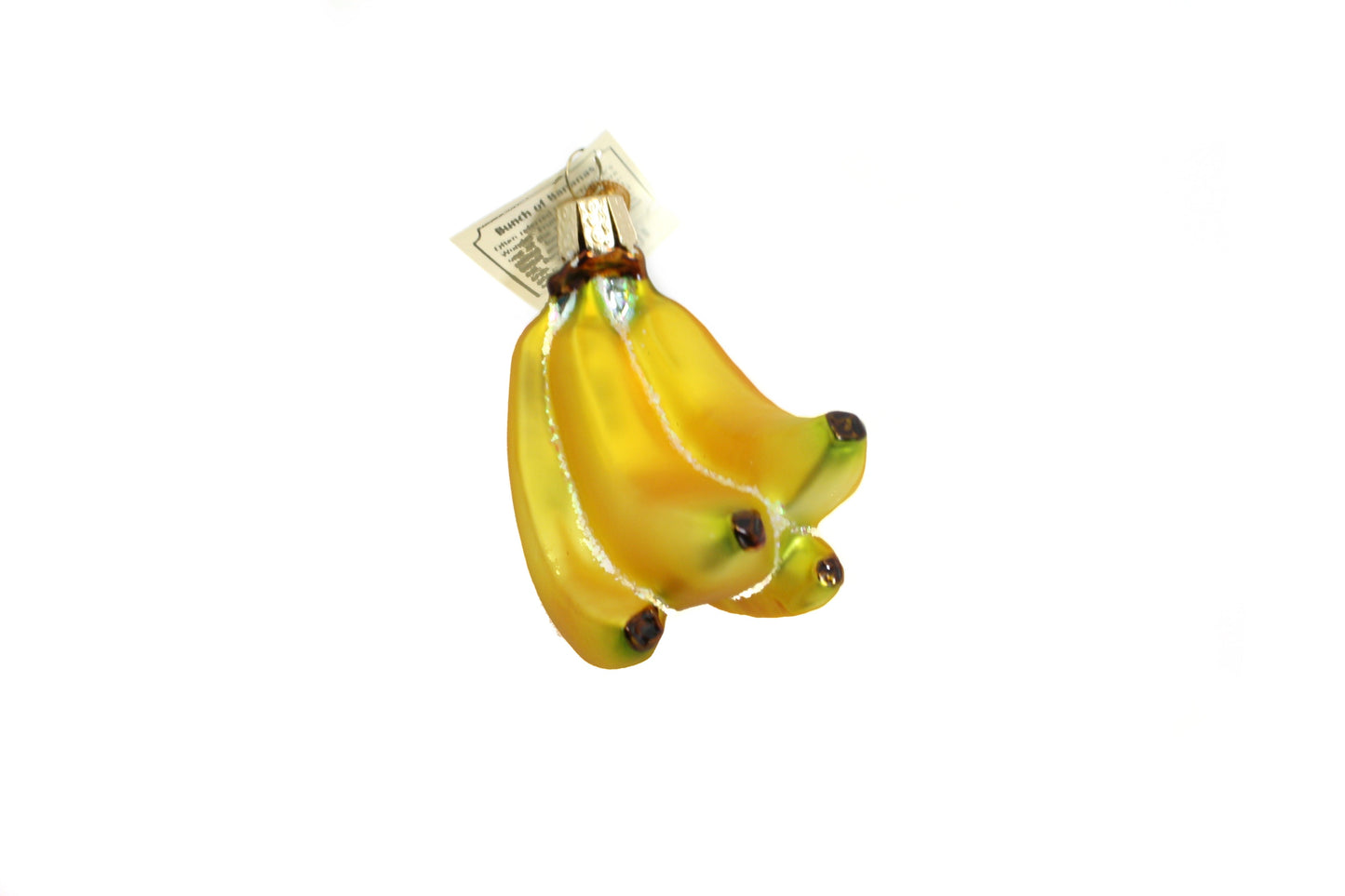 Ornement en verre en forme de grappe de bananes