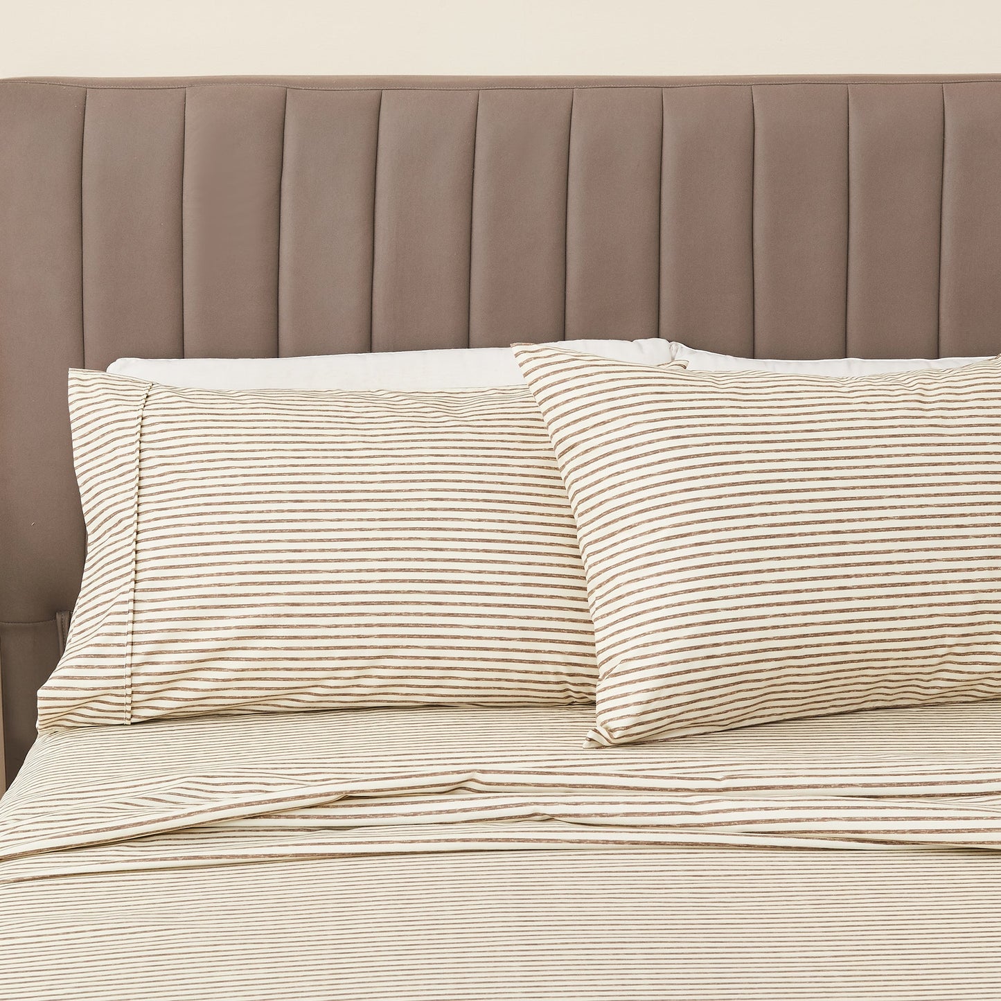 The Striped Microfiber Sheet Set and Soft Finish