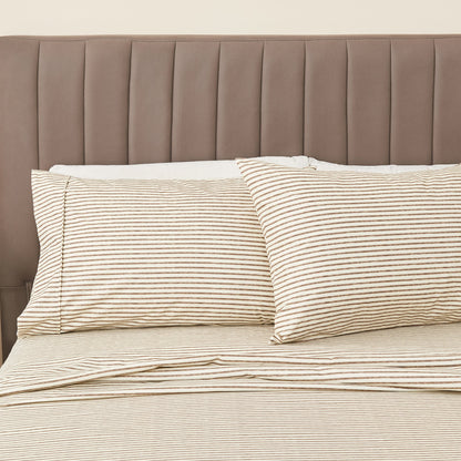 The Striped Microfiber Sheet Set and Soft Finish