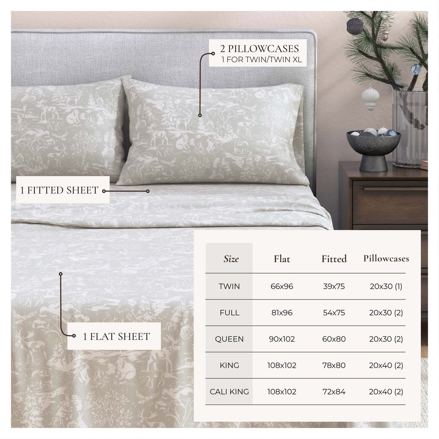 Turkish Cotton Sheet Set and Seasonal Prints