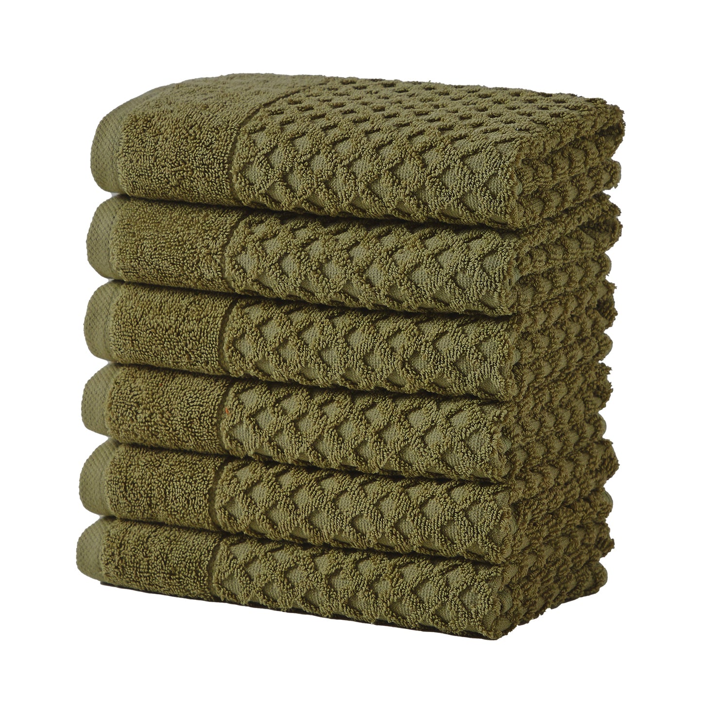 Cotton Diamond Waffle Weave Bath Towel Set
