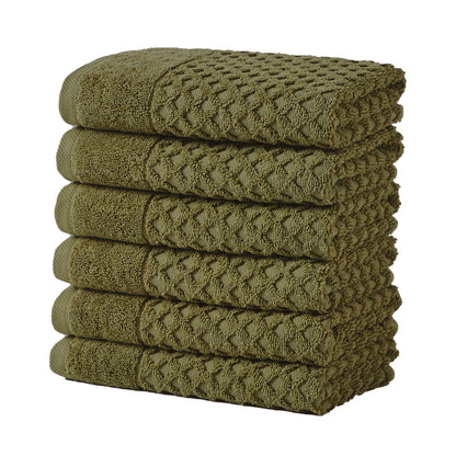 Cotton Diamond Waffle Weave Bath Towel Set