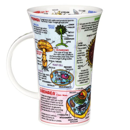 Mug en porcelaine fine style Glencoe, thème microbiologie, par Dunoon