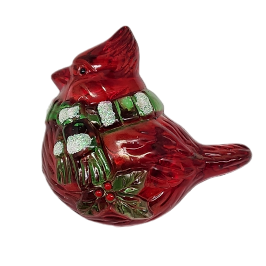 Broche de Noël LED acrylique - Cardinal