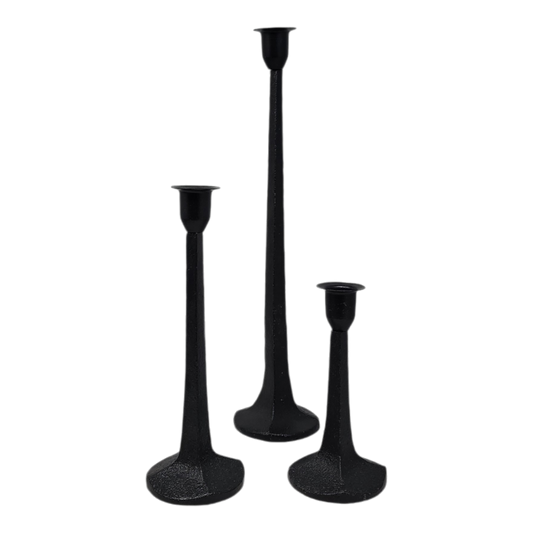 Iron Candle Holders - 3 Piece Set