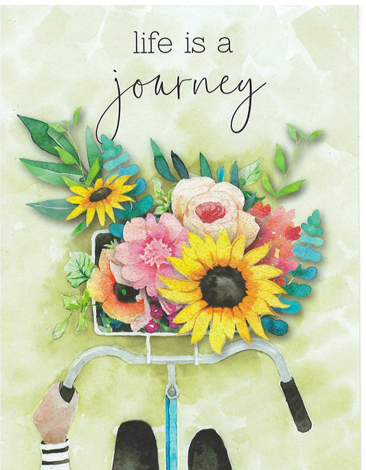 Carte d'encouragement « La vie est un voyage »