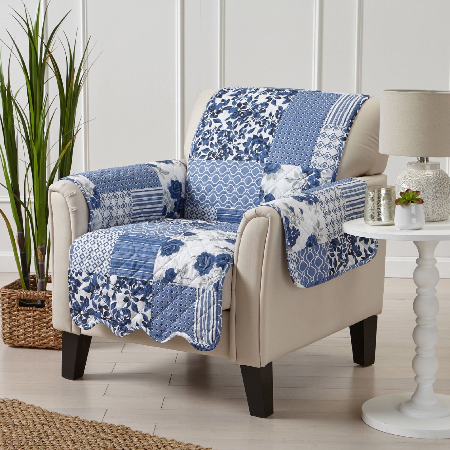 Reversible Floral Patchwork Furniture Cover
