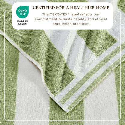 Striped Cabana Beach Towel and Soft Pastel Colors
