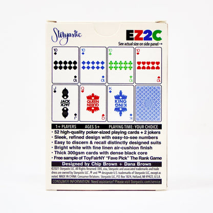 Cartes à jouer EZ2C (Faciles à voir) – Police lisible