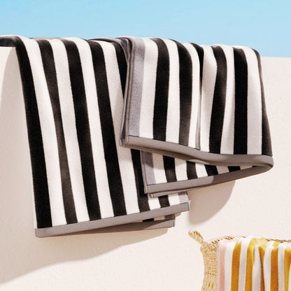 Cabana Cotton Beach Towel and Striped Border