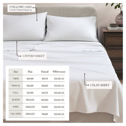 Heathered Jersey and Cotton Blend Bed Sheets