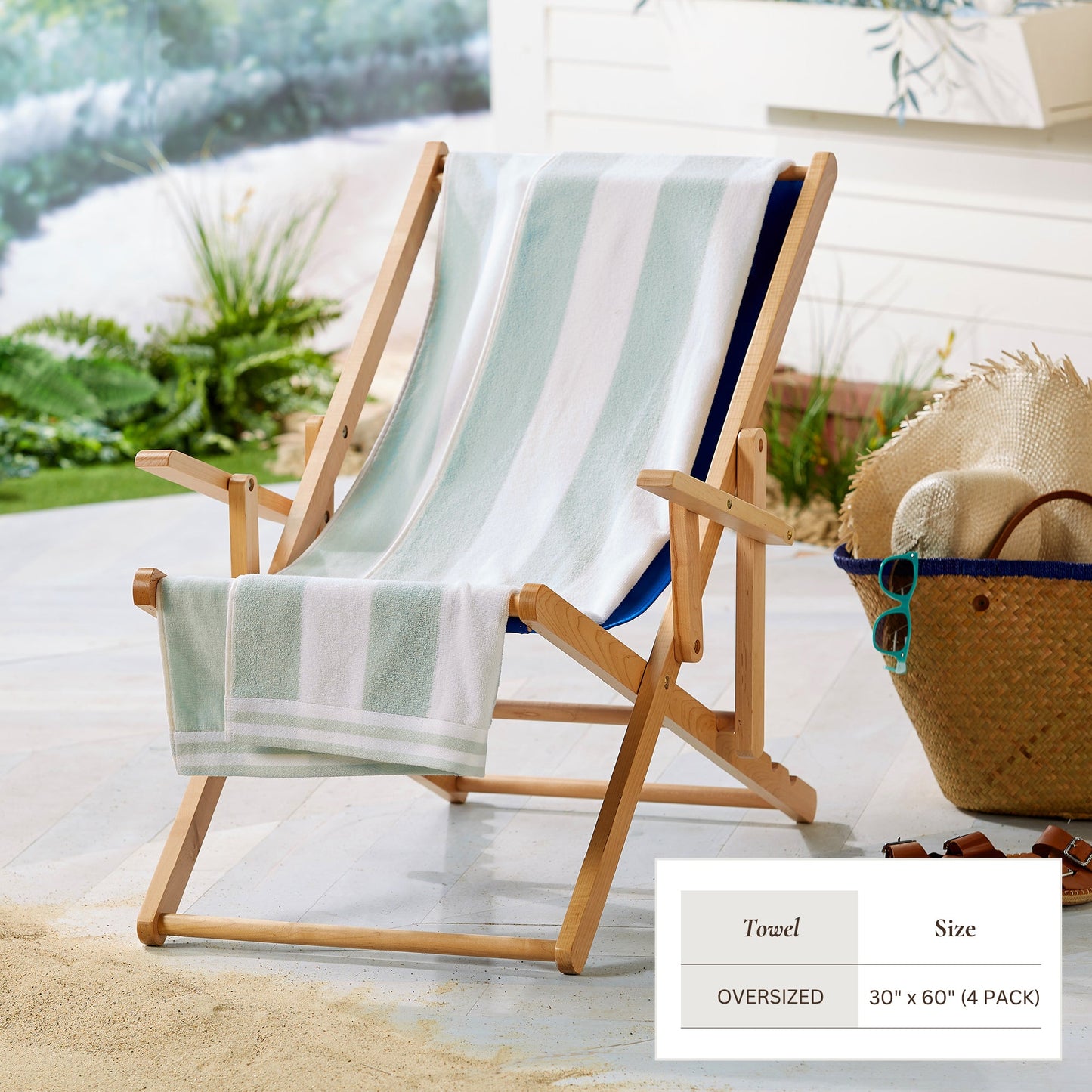 Striped Cabana Beach Towel and Soft Pastel Colors