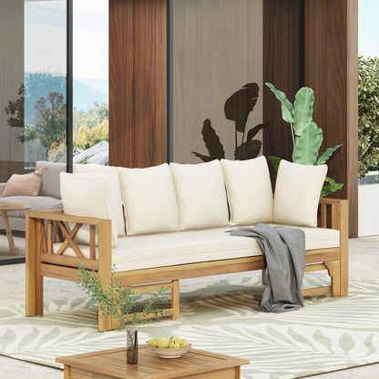 Outdoor Extendable Acacia Wood Sofa and Daybed