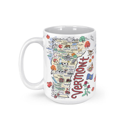 Mug carte du Vermont