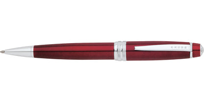 Bailey Red Lacquer Ballpoint Pen with silver trim and Cross clip on Tampa Home & Garden Store
