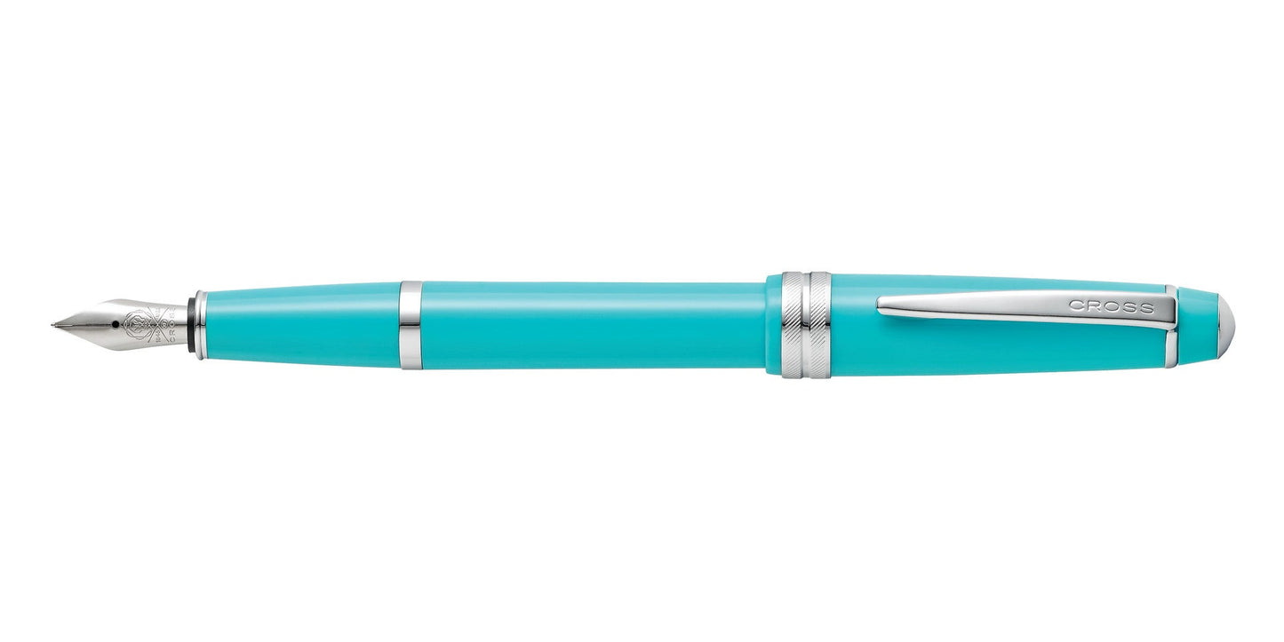 Bailey Light polished teal resin fountain pen with Cross clip and extra-fine nib on Tampa Home & Garden Store
