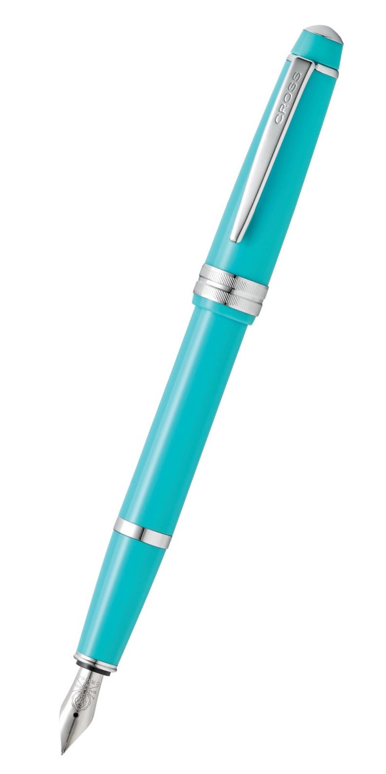 Cross Bailey Light teal resin fountain pen with silver clip and extra-fine nib on Tampa Home & Garden Store