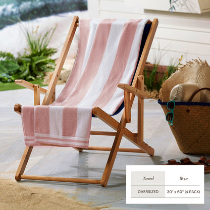 Striped Cabana Beach Towel and Soft Pastel Colors