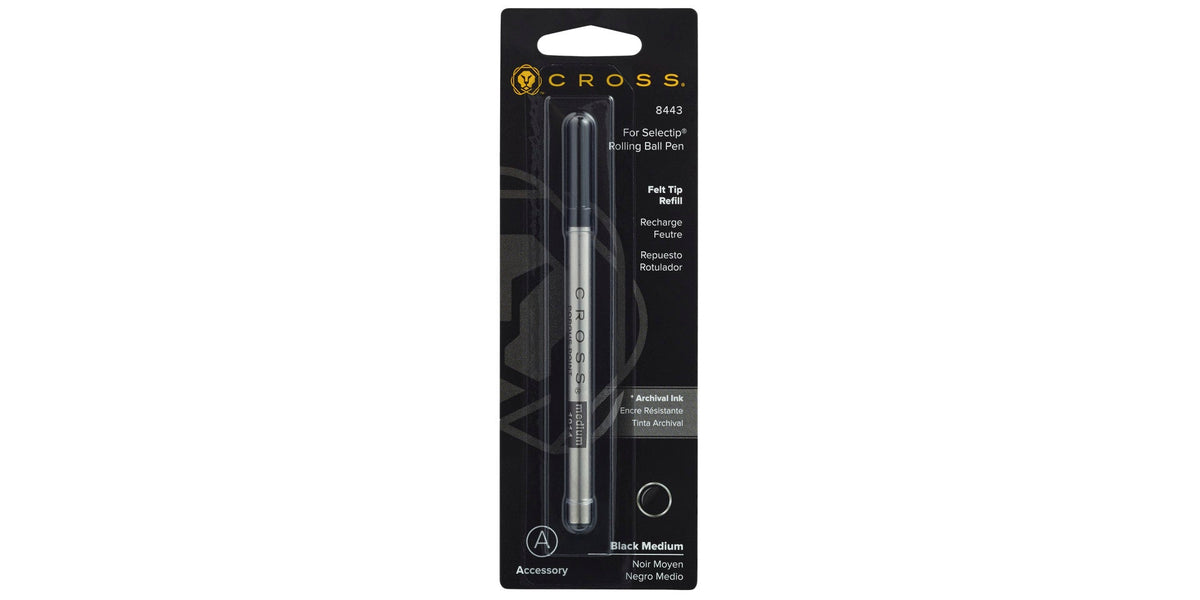 Cross Porous-Point felt-tip refill for Selectip pens, black, medium point on Tampa Home & Garden Store