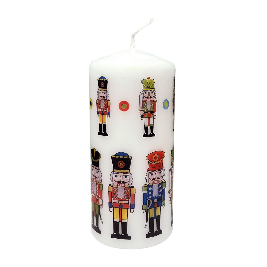 Vela de pilar de Cascanueces de Navidad