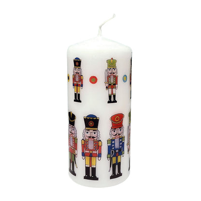 Vela de pilar de Cascanueces de Navidad