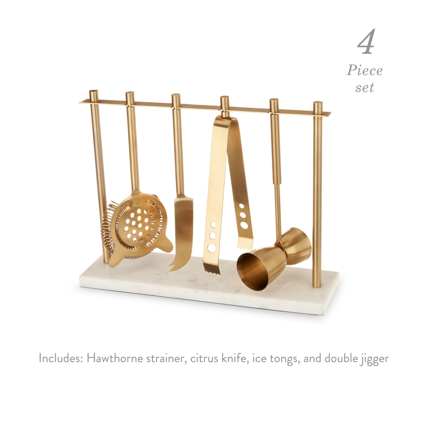 Gold Bar Tool Set with the Marble and Steel Stand