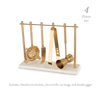 Gold Bar Tool Set with the Marble and Steel Stand