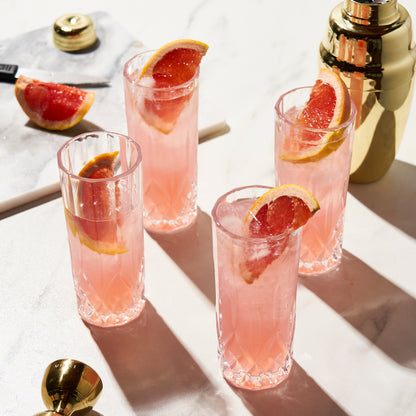 Admiral Highball Glasses Set of 4 Cut Crystal