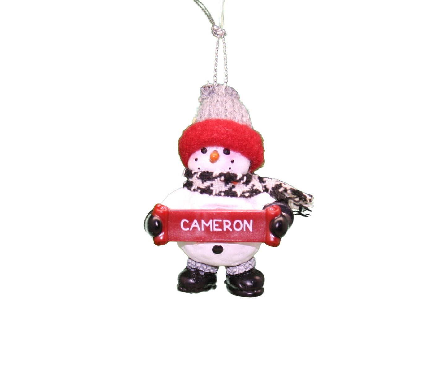 Adorno de muñeco de nieve acogedor (letras A - F) -