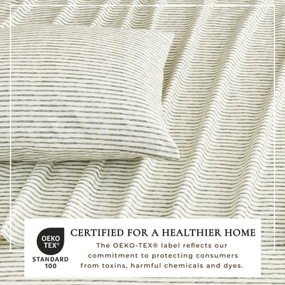 The Striped Microfiber Sheet Set and Soft Finish