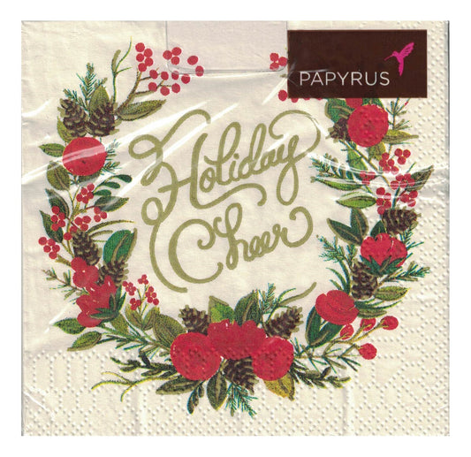 Serviette à cocktail « Joie des fêtes »