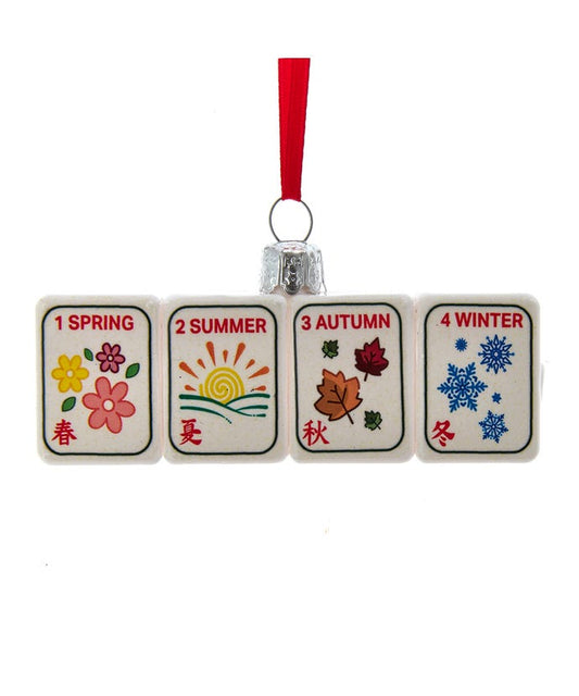 Glass Mahjong Ornament - Tampa Home & Garden Store
