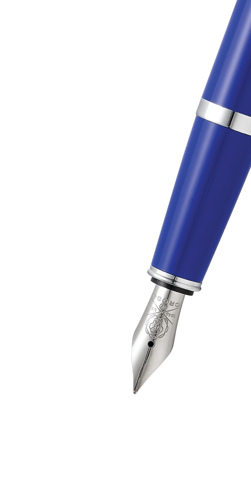 Bailey Light Polished Blue Resin Fine Nib Fountain Pen by A.T. Cross on Tampa Home & Garden Store