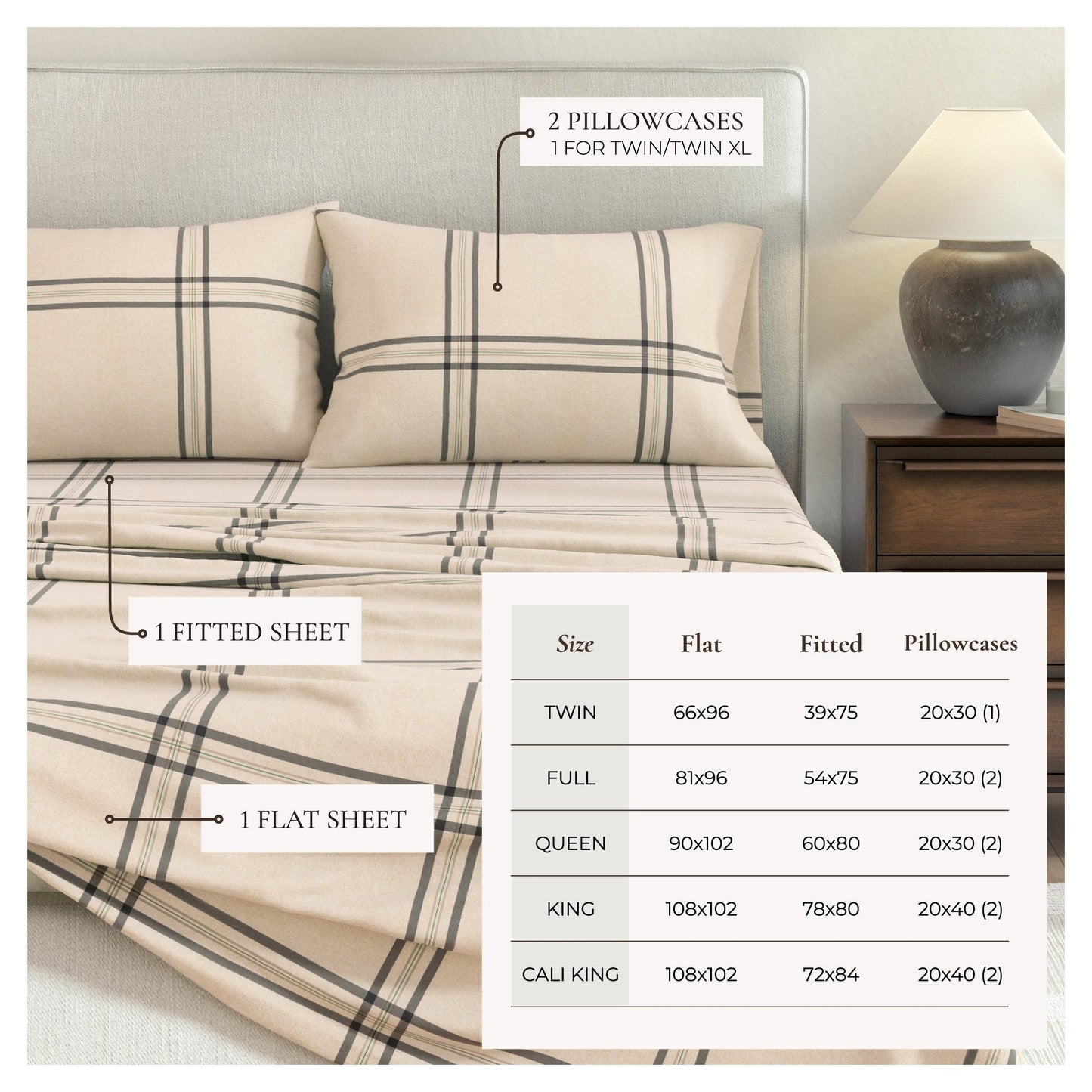 Turkish Cotton Flannel Sheet Set and Stripes
