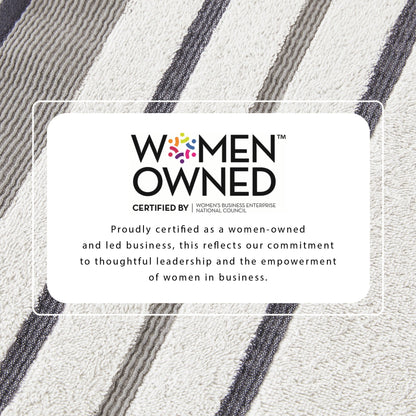 Soft Cotton Bath Towel Set and Stripe Detail