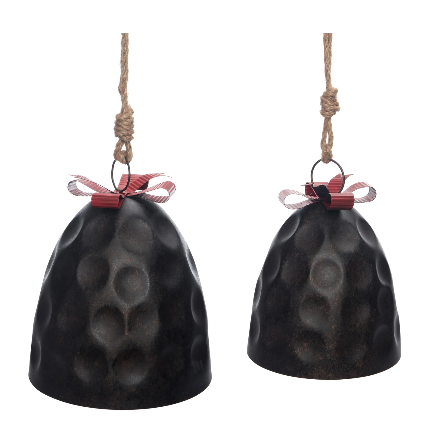 Campana de metal martillado con arco -