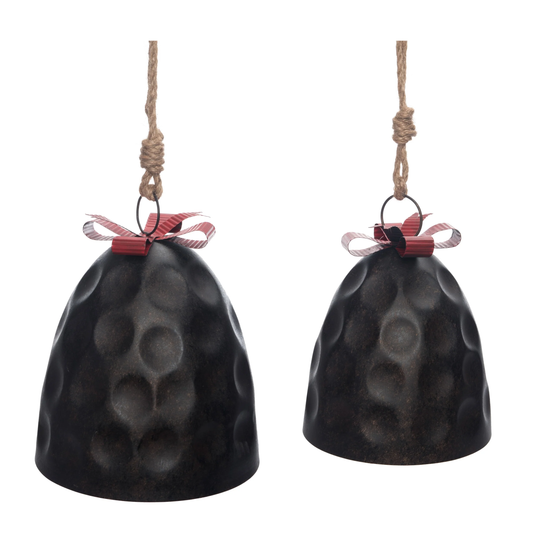 Hammered Metal Bell with Bow - - Tampa Home & Garden Store