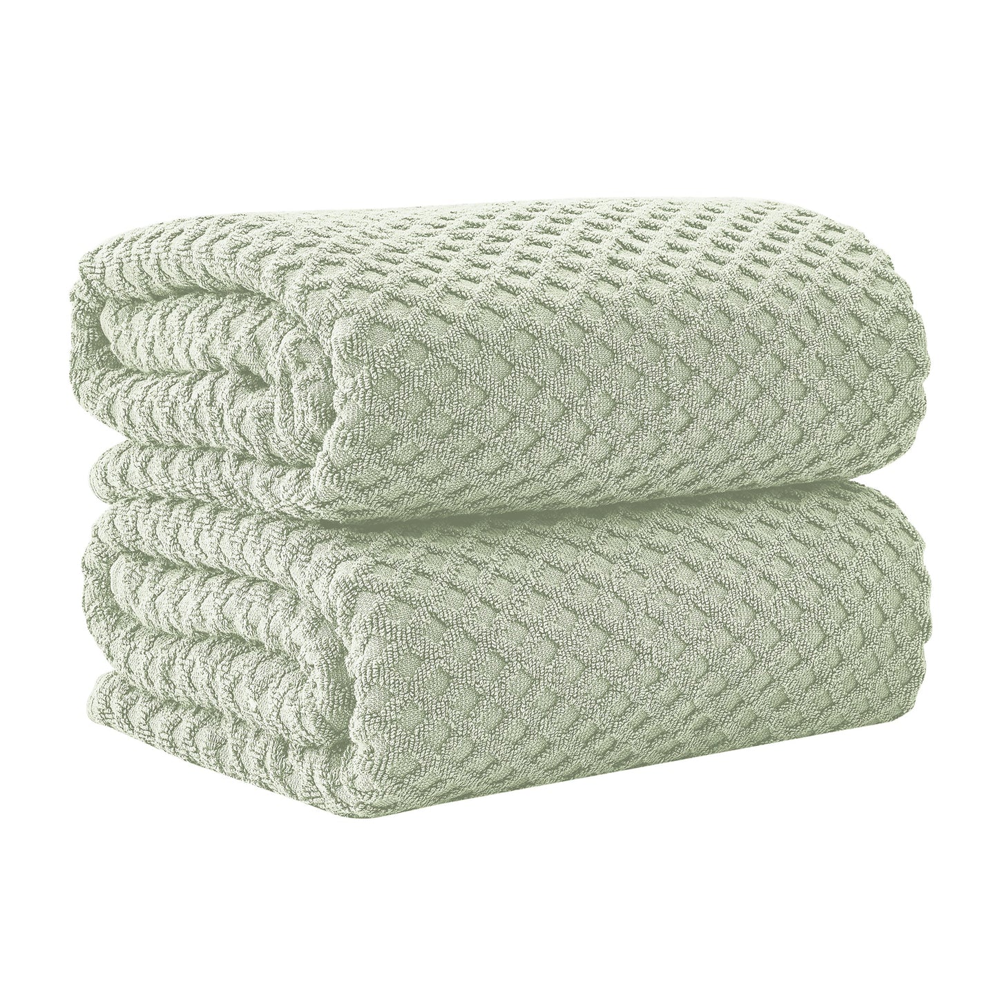 Cotton Diamond Waffle Weave Bath Towel Set