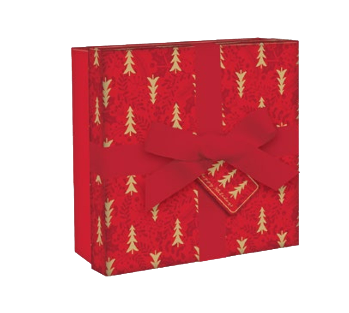 Boîte cadeau carrée avec ruban -