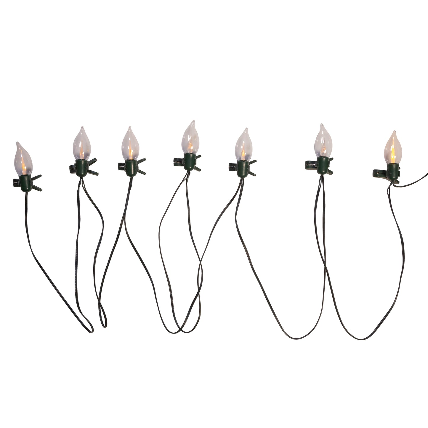 Ensemble de 7 lampes LED à effet flamme vacillante, alimentées par piles, avec pinces
